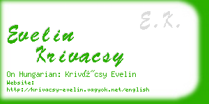 evelin krivacsy business card